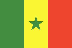 Senegal-Flagge. offizielle Farben und Proportionen. Nationalflagge Senegals. vektor