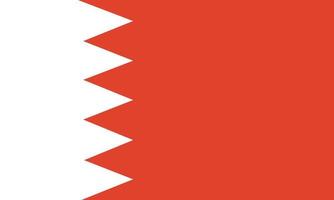 Bahrain flagga. officiella färger och proportioner. Bahrains nationella flagga. vektor