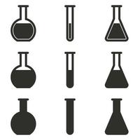 vektorillustration zum thema chemie, flasche vektor