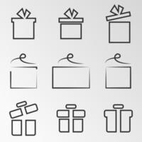 vektor illustration på temat gåva, box