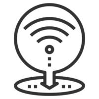 WLAN-Hotspot-Linie Symbol-Logo-Vektor vektor