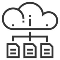 Cloud-Informationszeilen-Icon-Vektor vektor