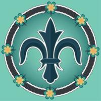 fleur de lis. medeltida heraldik dekoration - vektor