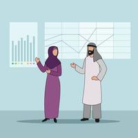 Arabische Geschäftszeichen-Vektorillustration - Geschäftsdiskussion vektor