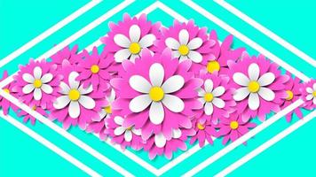 Papier ausgeschnitten Stil Blumen Hintergrund vektor