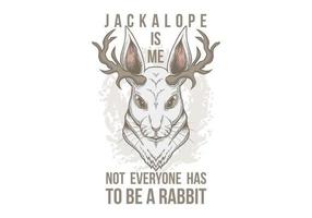 jackalope huvud illustration vektor