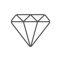 Diamant-Symbol-Zeichen-Symbol-Logo-Vektor vektor