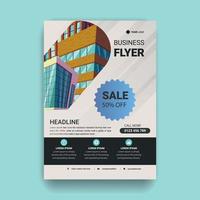 flyer-vorlage für business-marketing mit beispielproduktbild für a4-papierformat