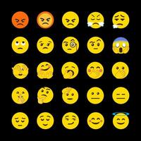 Vektor-Emojis kombinieren eine Vielzahl von Chat-Emotionen. vektor