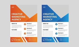 kreative Business-Flyer-Vorlage. Corporate-Marketing-Agentur-Flyer-Design. Cover, A4-Format, Poster, Business-Flyer-Design vektor