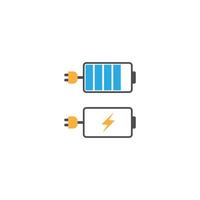 Batterie-Logo-Icon-Design-Vorlage-Vektor vektor