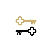 einfache Schlüssel-Logo-Icon-Design-Vektor-Vorlage vektor