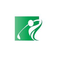 golf logotyp ikon mall kreativ design illustration vektor