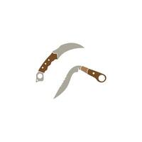 karambit kniv ikon logotyp design vektor mall illustration