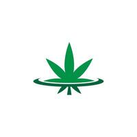 Vektorvorlage für das Design des Cannabisblatt-Logos vektor