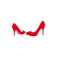 Frauenschuh, High-Heel-Logo-Icon-Design-Vektor vektor