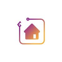 Smart-Home-Logo-Icon-Design-Konzept-Illustrationsvorlage vektor