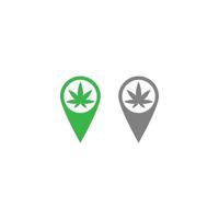 cannabis blad logotyp design vektor mall