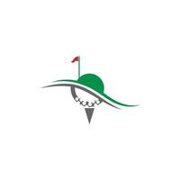 golf logotyp ikon mall kreativ design illustration vektor