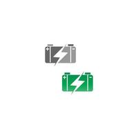 Batterie-Logo-Icon-Design-Vorlage-Vektor vektor