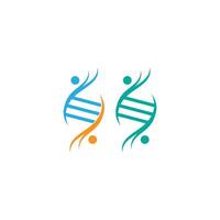 DNA, genetisches Zeichen Logo Icon Design Vektor