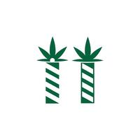 cannabis blad logotyp design vektor mall