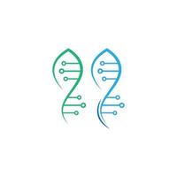 DNA, genetisches Zeichen Logo Icon Design Vektor
