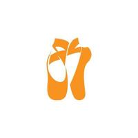 ballerina sko, balett sko logotyp ikon design vektor