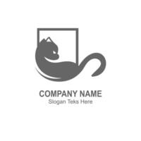 Katze Symbol Logo Design Illustration Vektor