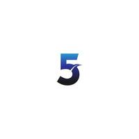 Nummer 5 Logo Design Business Template-Symbol vektor