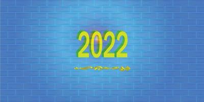 Frohes neues Jahr 2022 abstrakte Hintergrundsymbole Elementsymbol Backsteinmauer Textur Tapete Hintergrundmuster Vektor und Illustration eps10