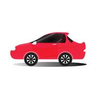 Sportwagen rote Farbe Schatten Vektor Illustration 03062022