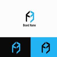 kub logotyp design. lämplig för logistik-, förpacknings- och fraktföretag, kreativa former, enkla koncept, unika element, logogram. vektor