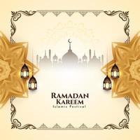 ramadan kareem kulturell islamisk festival bakgrundsdesign vektor