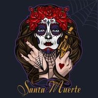 Santa Muerte Dia de muertos Halloween vektor