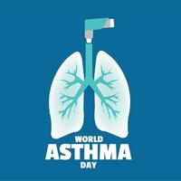 vektor för världens astmadag. enkel och elegant illustration