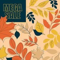 Werbevorlage Webbanner Mega Sale - Vektor