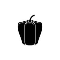 vektor illustration siluett ikon av paprika grönsak på vit bakgrund