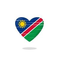 namibia-flaggenförmige liebesillustration vektor