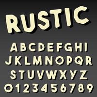 Rustik design för alfabetstilsort vektor