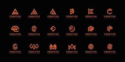satz des abstrakten initialen az.monogramm-logodesigns, symbole für luxusgeschäfte vektor