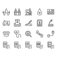 Blutspende-Icon-Set vektor