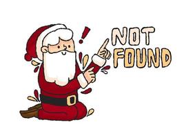 Weihnachtsmann-Fehlermeldung nicht gefunden vektor