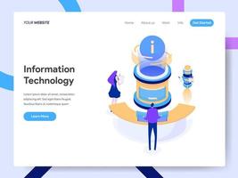 Landningssidamall för informationsteknologi vektor