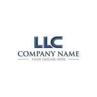 llc första logotypskyltdesign för ditt företag vektor