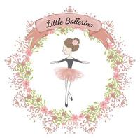 Kleine süße Ballerina Prinzessin des Balletts. vektor