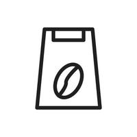 Kaffeebohnen-Pack-Symbol für Website, Präsentationssymbol vektor