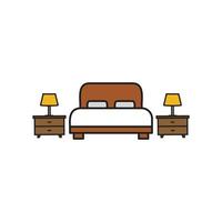 Home-Schlafzimmer-Vektor editierbar für Website-Icon-Präsentation