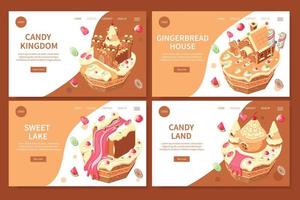 Candy Land-Website-Set vektor