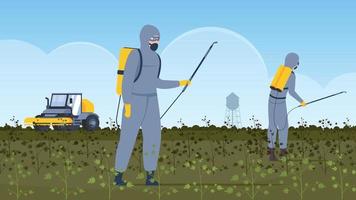 Zusammensetzung von Pestizid-Feldarbeiten vektor